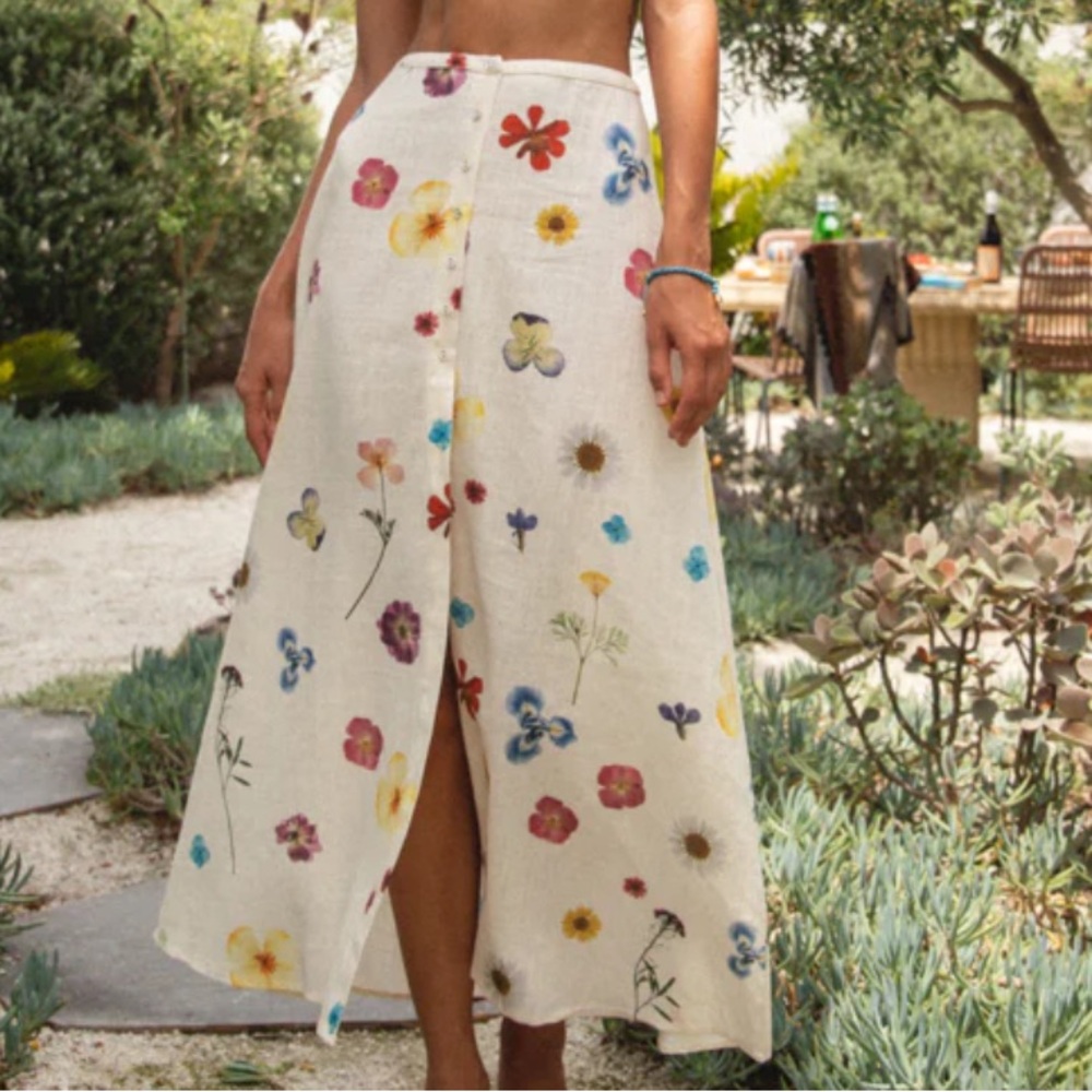 VRG GRL Love Language Midi Skirt Floral AU 14/ US 10